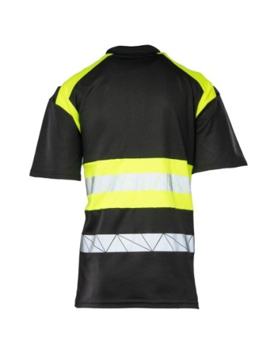 ECO RIVAL KOSZULKA POLO CZARNY/ŻÓŁTY - SEVEN KINGS