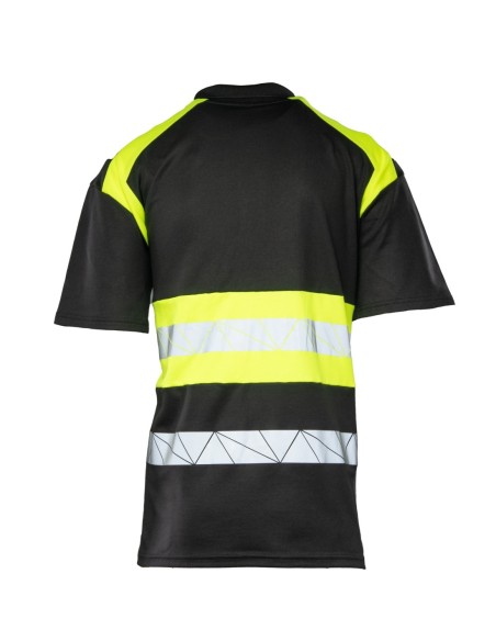 ECO RIVAL KOSZULKA POLO CZARNY/ŻÓŁTY - SEVEN KINGS