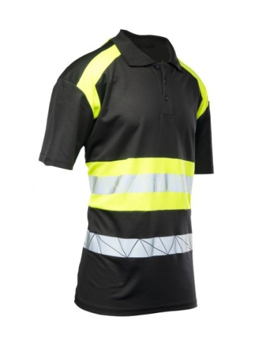 ECO RIVAL KOSZULKA POLO CZARNY/ŻÓŁTY - SEVEN KINGS