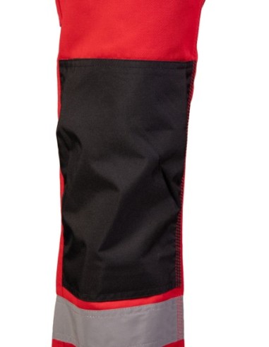 Spodnie robocze czerwone monterskie ochronne z...