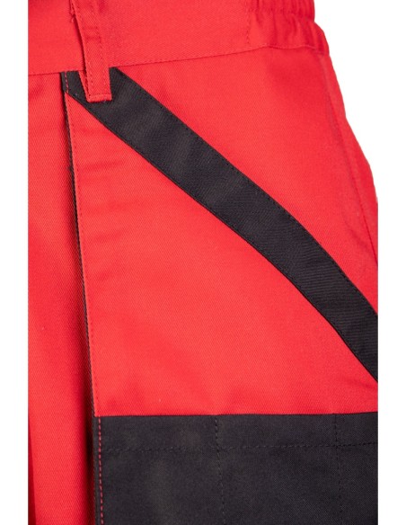 Spodnie robocze czerwone monterskie ochronne z odblaskami BRIXTON PRACTICAL