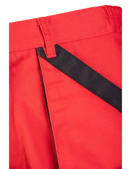 Spodnie robocze czerwone monterskie ochronne z odblaskami BRIXTON PRACTICAL