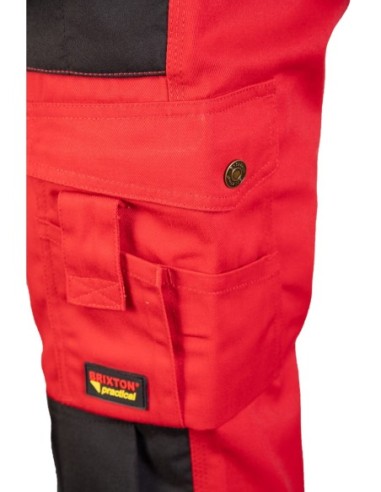 Spodnie robocze czerwone monterskie ochronne z...
