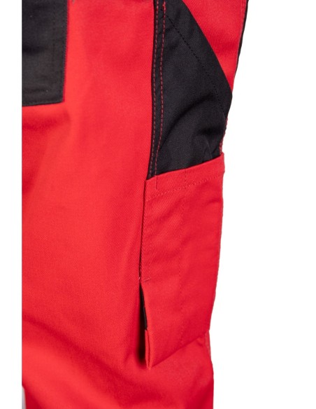Spodnie robocze czerwone monterskie ochronne z odblaskami BRIXTON PRACTICAL
