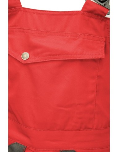 Spodnie robocze ogrodniczki czerwone odblaskowe...