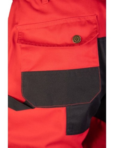 Spodnie robocze ogrodniczki czerwone odblaskowe...