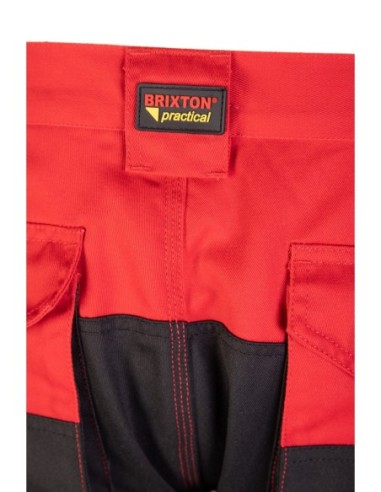 Spodnie robocze ogrodniczki czerwone odblaskowe...