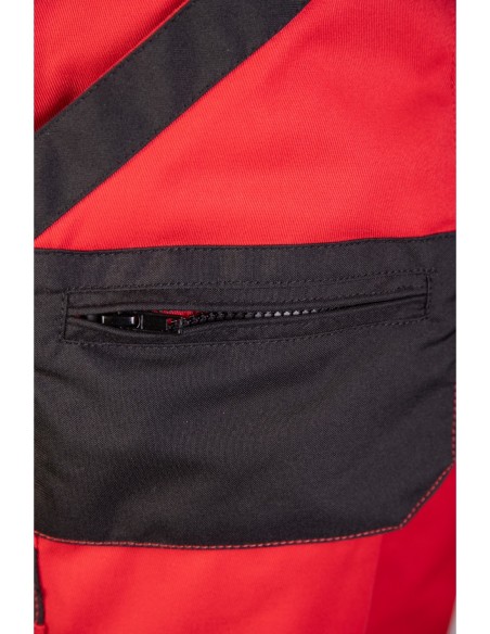 Spodnie robocze ogrodniczki czerwone odblaskowe Brixton Practical