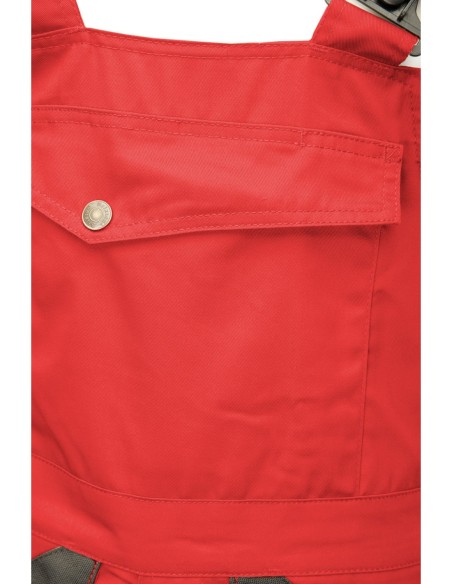 Spodnie robocze ogrodniczki czerwone odblaskowe Brixton Practical