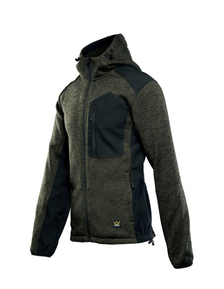 Bluza dresowa rozpinana z kapturem elastyczna Seven Kings KHAKI