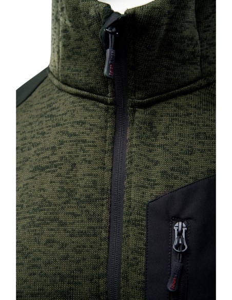 Bluza dresowa rozpinana z kapturem elastyczna Seven Kings KHAKI