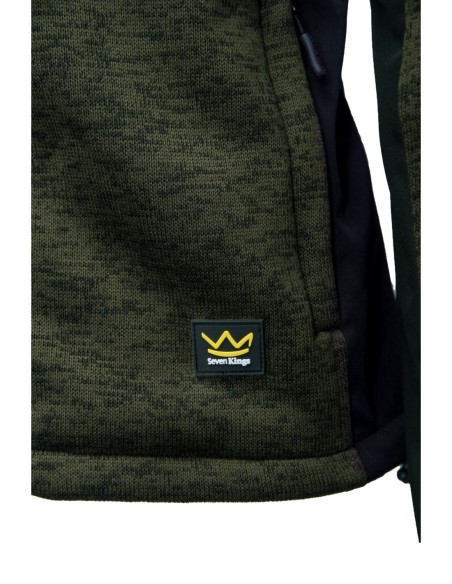 Bluza dresowa rozpinana z kapturem elastyczna Seven Kings KHAKI