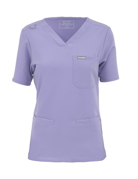 MYNTS Damski Top Trzy Kieszenie Medyczna Odzież Scrubs Two Pockets (Lavender)