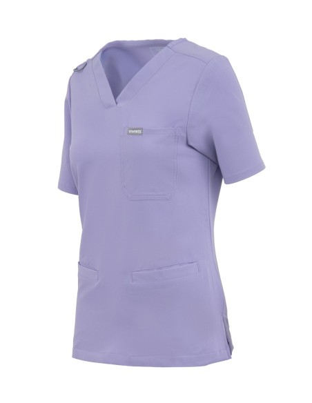 MYNTS Damski Top Trzy Kieszenie Medyczna Odzież Scrubs Two Pockets (Lavender)