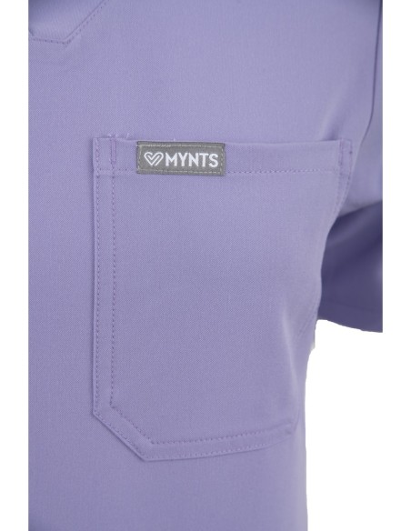 MYNTS Damski Top Trzy Kieszenie Medyczna Odzież Scrubs Two Pockets (Lavender)