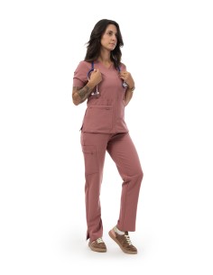 MYNTS Damskie Spodnie Medyczne Scrubs Straight Leg Siedem... 2