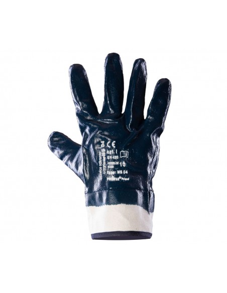 Rękawice robocze NS04 nitrylowe mankiet
