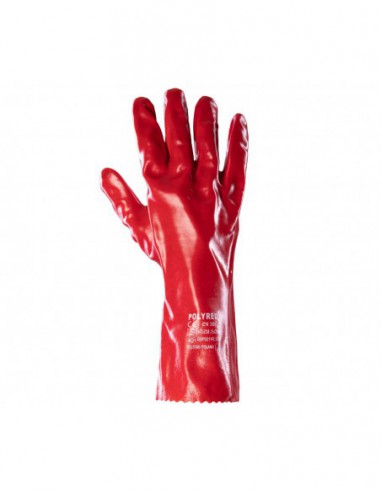 Rękawice robocze Poly Red-długie 35 cm
