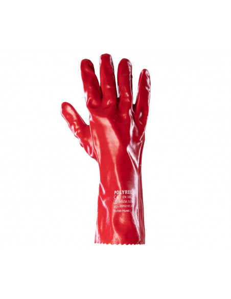 Rękawice robocze Poly Red-długie 35 cm