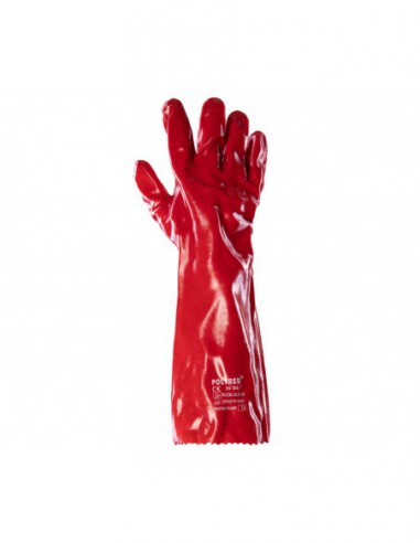 Rękawice robocze Poly Red - długie 45 cm