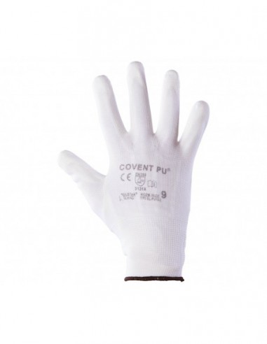Rękawice robocze poliuretanowe Covent PU biel