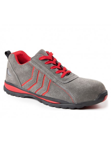 Buty robocze półbut MXP FUSION stalowo/czerwone S1 SRA