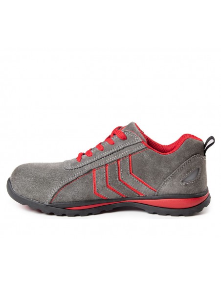 Buty robocze półbut MXP FUSION stalowo/czerwone S1 SRA