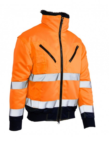 Kurtka robocza odblaskowa Benefit HI VI Bomber 3w1 wstawka