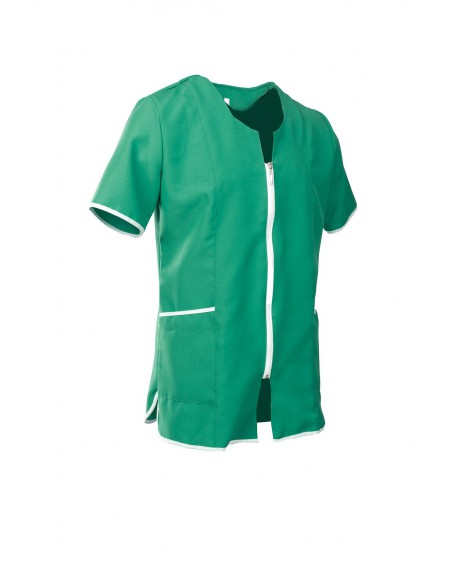 Schürze mit Reißverschluss befestigt