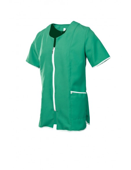 Schürze mit Reißverschluss befestigt