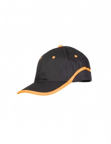 Baseballmütze - schwarz-orange