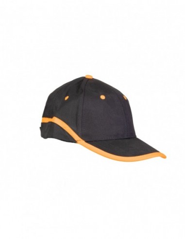 Baseballmütze - schwarz-orange