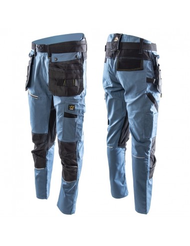 Spodnie robocze monterskie z kieszeniami Seven Kings Pro niebieskie