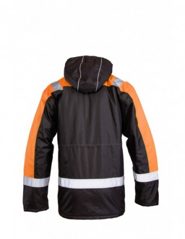 Zimowa gruba kurtka robocza odblaskowa -...