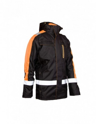 Zimowa gruba kurtka robocza odblaskowa -...