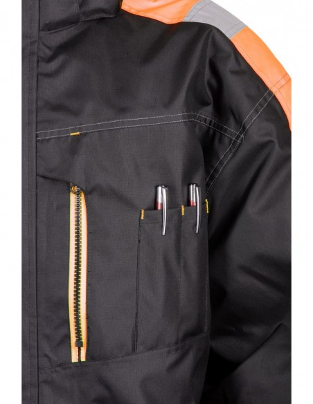 Zimowa gruba kurtka robocza odblaskowa - BENEFIT RIVAL POMARAŃCZ
