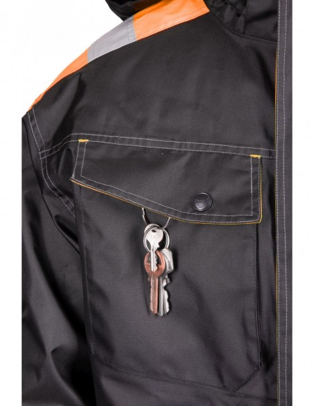 Zimowa gruba kurtka robocza odblaskowa - BENEFIT RIVAL POMARAŃCZ