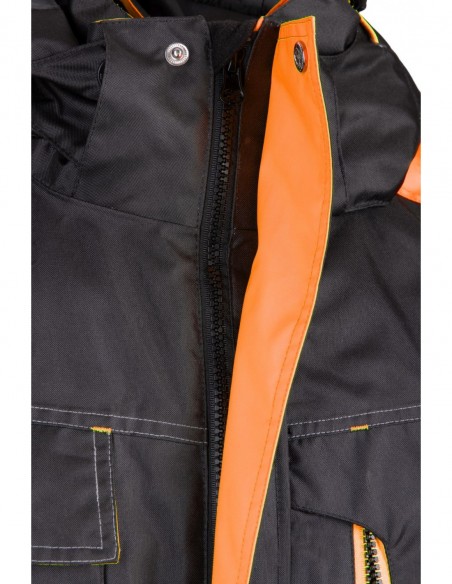 Zimowa gruba kurtka robocza odblaskowa - BENEFIT RIVAL POMARAŃCZ