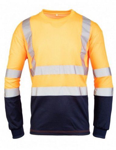 Reflektierendes Hemd longsleeve Orange/MARINEBLAU - BRIXTON FLASH