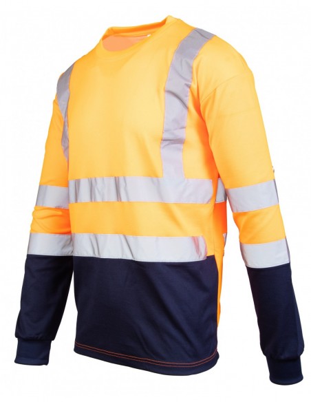 Reflektierendes Hemd longsleeve Orange/MARINEBLAU - BRIXTON FLASH