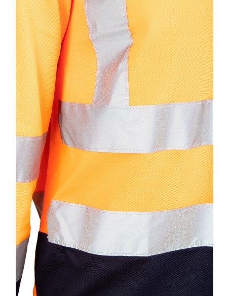 Reflektierendes Hemd longsleeve Orange/MARINEBLAU - BRIXTON FLASH