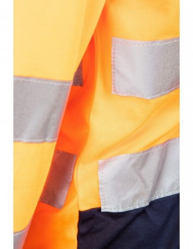 Koszulka odblaskowa longsleeve POMARAŃCZ/GRANAT...