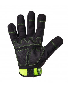 Rękawice mechaniczne fluo ze wzmocnieniami zapinane rzepem 2