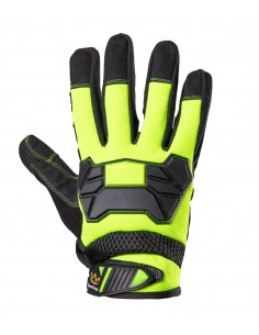 Rękawice mechaniczne fluo ze wzmocnieniami zapinane rzepem