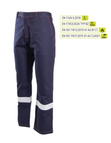 SPODNIE DO PASA ODBLASK KAT.II - PROFFLAM...