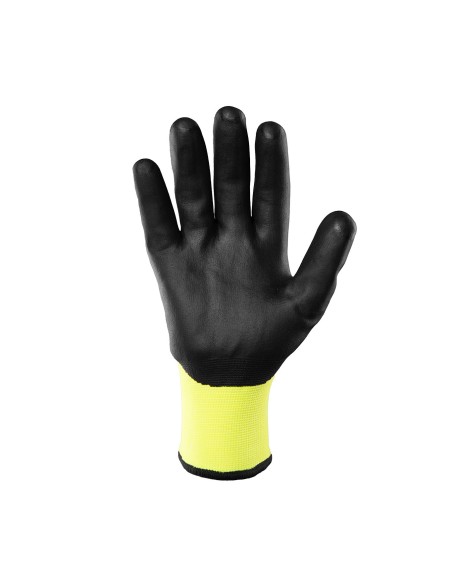 Rękawice robocze ocieplane ze ściągaczem powlekane pianką nitrylową