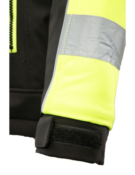 Kurtka robocza zimowa odblaskowa ostrzegawcza softshell ocieplany