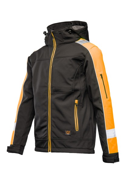 RIVAL SOFTSHELL CZARNY/POMARAŃCZ - SEVEN KINGS